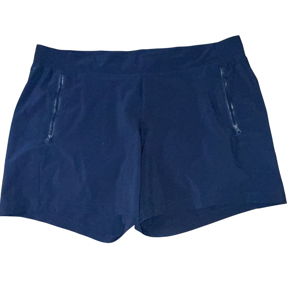 Columbia PFG Shorts XL Navy Blue Performance Fishing Gear FL0116 Zipper Pockets